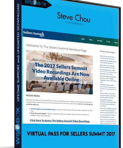 Virtual Pass For Sellers Summit 2017 – Steve Chou