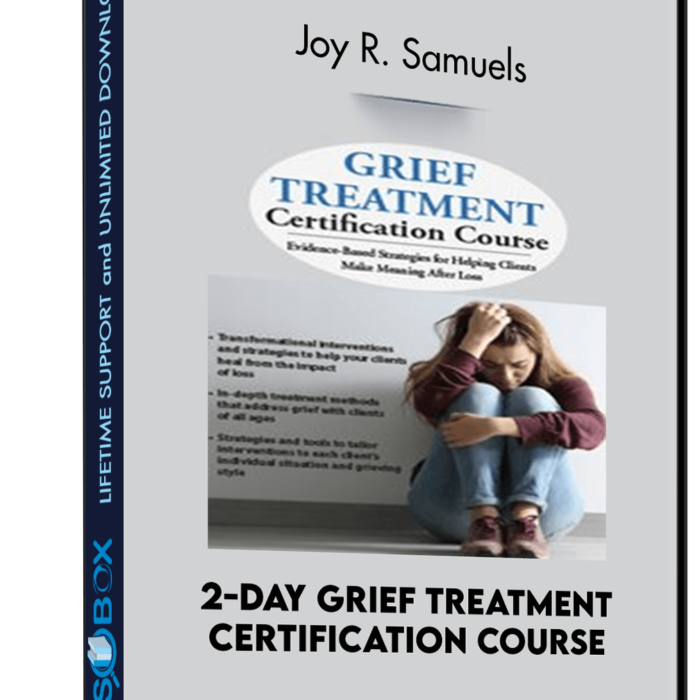 2-Day Grief Treatment Certification Course Evidence-Based Strategies for Helping Clients Make Meaning After Loss - Joy R. Samuels