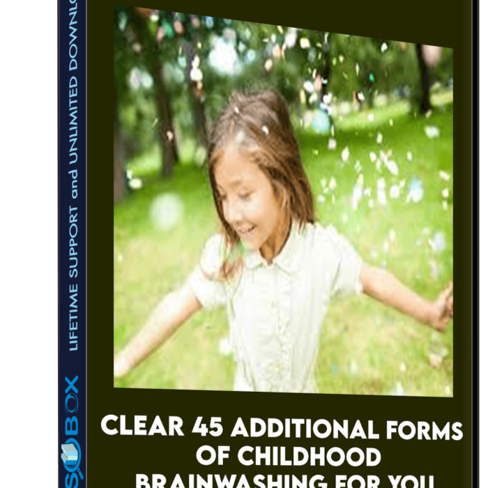 Clear 45 Additional Forms of Childhood Brainwashing for you and 73 Generations of your Ancestors...