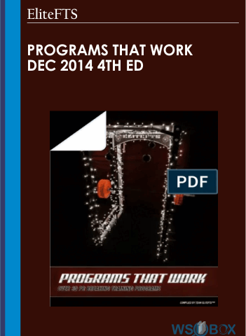 Programs That Work Dec 2014 4th Ed – EliteFTS