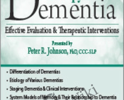 Cognitive Therapy for Dementia Effective Evaluation Therapeutic Interventions - eBokly - Library of new courses!