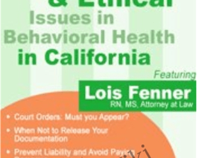 Legal and Ethical Issues in Behavioral Health in California - eBokly - Library of new courses!