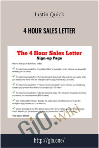 4 Hour Sales Letter Justin Quick - eBokly - Library of new courses!