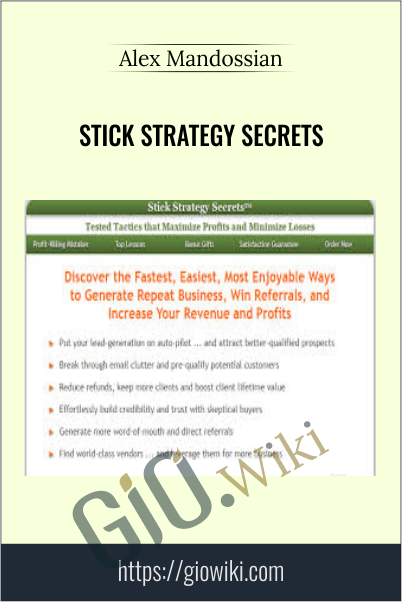 Alex Mandossian E28093 Stick Strategy Secrets - eBokly - Library of new courses!