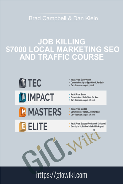 Job Killing 7000 Local Marketing SEO traffic Course Brad Campbell And Dan Klein - eBokly - Library of new courses!