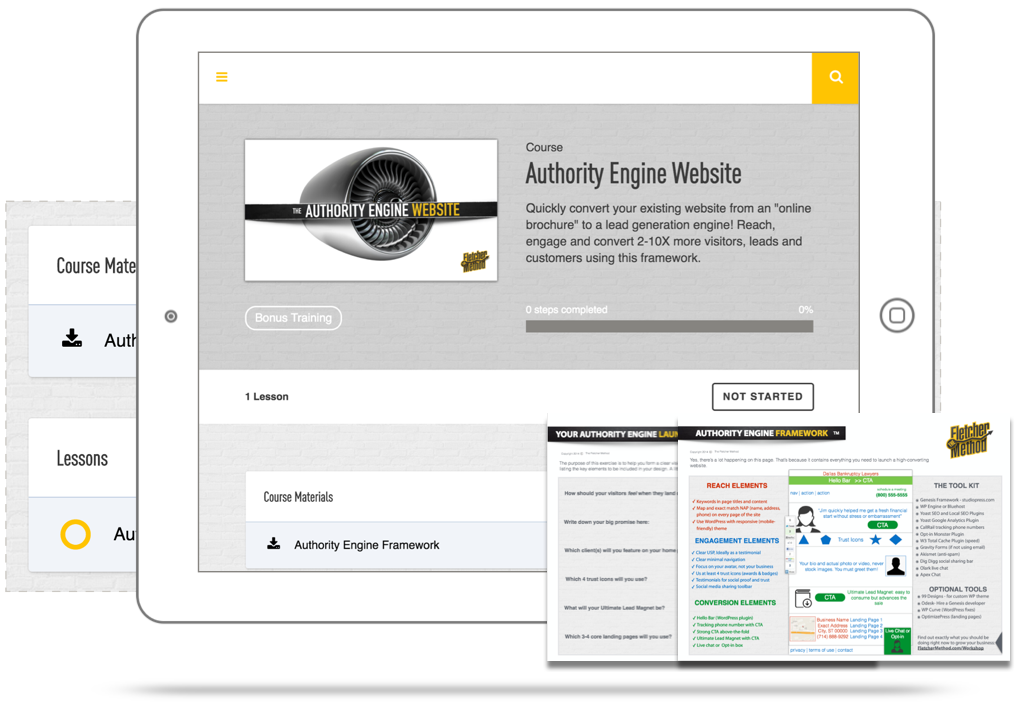 The Authority Engine Website Framework - Aaron Fletcher