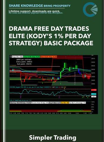 Drama Free Day Trades ELITE (Kody’s 1% Per Day Strategy) Basic Package – Simpler Trading