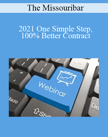 The Missouribar – 2021 One Simple Step, 100% Better Contract