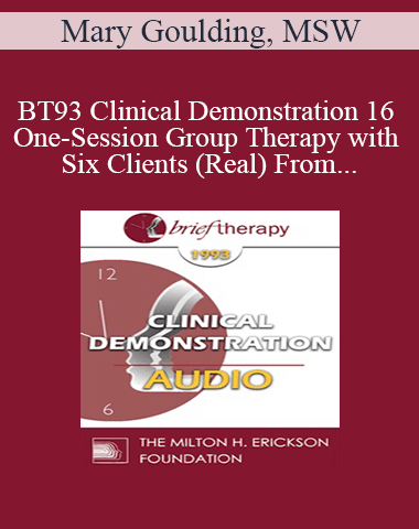 [Audio] BT93 Clinical Demonstration 16 – One-Session Group Therapy With Six Clients (Real) From The Audience – Mary Goulding, MSW